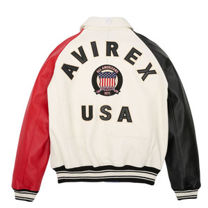 แจ็คเก็ตหนัง Avirex หลากสี หลายแบบ แขนเสื้อหลากหลายสไตล์ อุ่นสบายสำหรับฤดูหนาว รับผลิตตามสั่ง แบรนด์ส่วนตัว สวมใส่ง่าย - Product Image 1