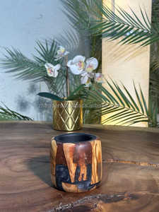 Authentic Arabic <b>Wooden</b> Resin Oud <b>Burner</b> Box <b>for</b> High-End Home Aromatherapy, Prayer Spaces & Ramadan Mubarak Celebration Decor - Product Image 3
