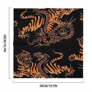 OEM 2026 Vente en gros en stock Foulards ethniques personnalisés en soie imprimée avec logo, haute qualité, toutes saisons, extérieur, unisexe, mode, doux - Product Image 2