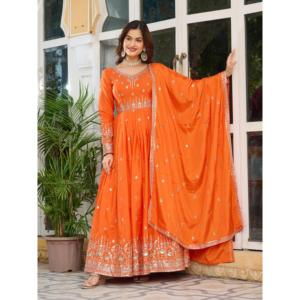 Elegantes vestidos de noche Hermoso vestido de fiesta con Dupatta - Product Image 3