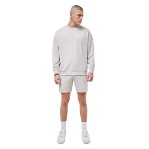 Sweat-shirt gris clair pour homme, pull à manches longues, style streetwear décontracté, en coton molletonné, col rond, logo personnalisé - Product Image 3