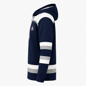 Sweat à capuche de hockey sur glace de haute qualité, impression personnalisée sur le devant, logo d'équipe personnalisé, polyester/coton, respirant, séchage rapide - Product Image 4