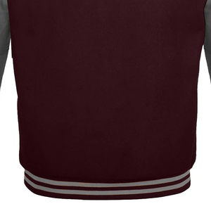 Veste universitaire à col montant personnalisé avec logo, manches en laine, pour couple, style baseball, unisexe, hiver - Product Image 3