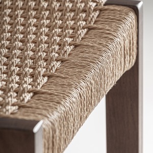 Tabouret de bar en teck de qualité supérieure avec siège en tissu doux et dossier incurvé, chaise moderne de luxe pour café, restaurant et hôtel - Product Image 5