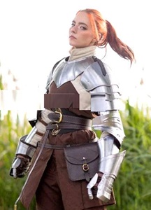 Conjunto de armadura de guerrera artesanal para mujer, armadura medieval de acero, disfraz de fantasía, disfraz de metal - Product Image 2