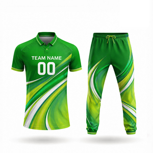 Ensemble vert et blanc pour enfants et hommes, tissu respirant, impression de logo par sublimation, respirant, personnalisé - Product Image 3