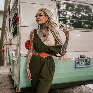 Combinaison en coton doux pour femmes, jambes étroites, poches pratiques, légère et confortable, tenue de plage à prix de gros - Product Image 1