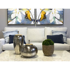 Decoración moderna de plantas artificiales de musgo en maceta grande de hierba de fresa Diseño interior llamativo - Product Image 3