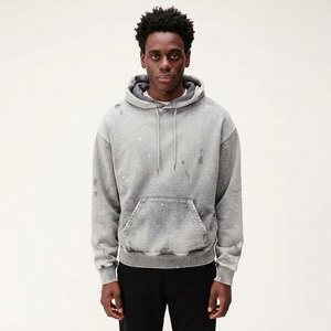 Sudadera con Capucha Lisa Personalizada, Estilo Desgastado, 500 g/m², Algodón Grueso, Hombros Caídos, Corte Holgado, Informal de Invierno, con Detalles Desgarrados - Product Image 3