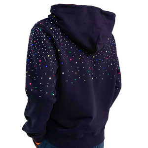 Sudadera Personalizada para Hombre, Negra con Brillo, Corte Regular, 100% Algodón Felpa, Estilo Urbano, Estampado Brillante, Transpirable, Ecológica, OEM, ODM - Product Image 4