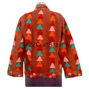 Chaqueta Cotrise Bordada a Mano con Diseño Vintage, Forro de Algodón Ecológico y Transpirable, Ropa de Abrigo de Invierno para Fiestas y Eventos - Product Image 1