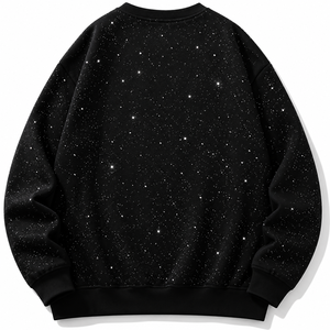 Womens Black Rhinestone Sweatshirt Sparkling Crystal Embellished Crew Neck Pullover <b>Long</b> <b>Sleeve</b> Casual Fashion <b>Top</b> Wholesale OEM - Product Image 4