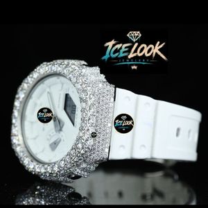 Reloj ICELook de Lujo, Cerámica y Acero Inoxidable, Esfera Blanca Redonda de 40 mm, Cuarzo Analógico, Correa de 20 mm, Estilo de Joyería de Moda Unisex - Product Image 4