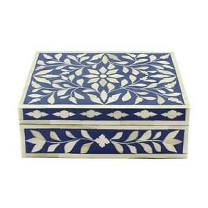 Caja de Madera Natural para Frutos Secos con Incrustaciones de Hueso Tallado, Organizador de Joyas de un Solo Nivel, Venta al Por Mayor - Product Image 1