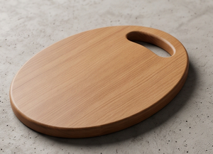 Planche à découper ovale en bois de manguier naturel, plateau de service avec poignée ergonomique – Vente en gros - Product Image 5
