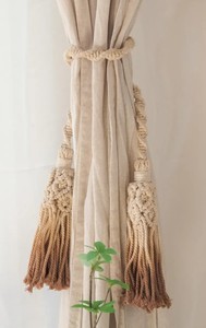 Macrame Curtain <b>Tieback</b>,Handwoven Curtain Holder Holdback,Boho Window New Home Gift,House warming Gifts - Product Image 2