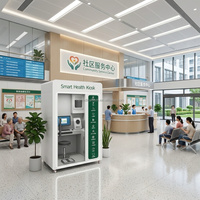 Huasheng Medical Advanced Telemedicine AI-enabled Chronic Disease Screening Healthcare Kiosk Pemeriksaan Fisik HS-S560 OEM