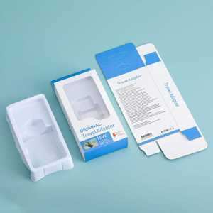 Caja de embalaje de cartón plegable para adaptador de viaje con cargador ecológico personalizable de 15W, adecuada para productos electrónicos de consumo. - Product Image 3
