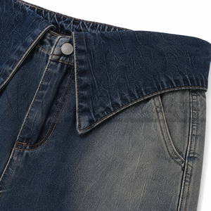 Pantalones Vaqueros Cargo Vintage para Hombre, Lavados, de Pierna Ancha, Corte Holgado, con Múltiples Bolsillos, Estilo Urbano - Product Image 6