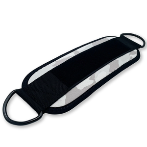 Sangles de cheville en néoprène rembourrées pour haltérophilie, avec anneaux en D réglables, fixation par câble, fermeture Velcro, en forme de U - Product Image 2