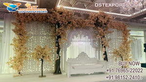 Décoration de scène de réception de mariage grand format, style roumain, décoration d'événement, scène de réception, décoration de scène de mariage occidental en FRP - Product Image 3