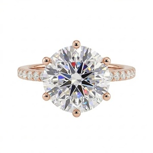 Bague solitaire en diamant taille ronde Vienna - Or 9k, 14k, 18k - Product Image 5