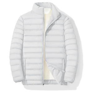 Men's Thick Waterproof <b>Winter</b> Jacket Warm Patchwork Puffer Jacket Stand Collar Zipper Closure Windproof <b>Quilted</b> - Product Image 4