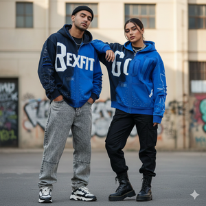 Sweats à capuche délavés à l'acide, effet usé, avec logo sérigraphié, coupe oversize, en molleton épais 500 GSM, personnalisables avec strass - Product Image 3