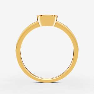 Bezel Round Solitaire <b>Ring</b> in 18K Yellow Gold Diamond <b>Ring</b> <b>Engagement</b> Or Wedding Prong Solitaire Fashionable Minimalist Jewelry - Product Image 6