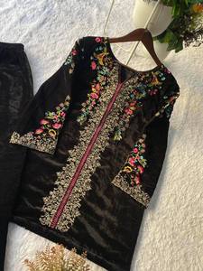 Designer <b>Velvet</b> <b>Top</b> and Palazzo Co-Ord Set <b>for</b> <b>Women</b> | Export Quality Fashion Wear - Product Image 5
