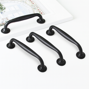 Tirador de arco moderno de aleación de zinc negro mate para muebles de cocina, dormitorio y baño, materiales de herrajes para tiradores de gabinetes, para pedidos al por mayor - Product Image 2