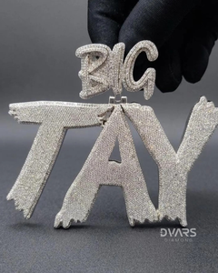 Fully Iced Out Custom Letter <b>Pendant</b> 925 Sterling <b>Silver</b> Personalized <b>Pendant</b> Luxury Customized Moissanite <b>Pendant</b> <b>For</b> <b>Men</b> - Product Image 3