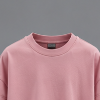 T-shirt rose uni surdimensionné pour homme, manches courtes, col rond, design superposé, style streetwear - Product Image 4