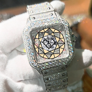 Reloj Mecánico con Esfera Cuadrada, Reloj de Pulsera con Diamantes de Imitación Estilo Hip Hop, Reloj de Pulsera con Cristales para Joyería de Moda - Product Image 4