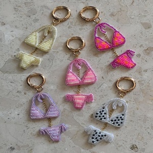 Trendy Seed Beads Beaded Embroidery <b>Keychain</b> Handmade Fashion Key Ring Beautiful Seed Beads Beaded Embroidery <b>Keychain</b> <b>Custom</b> - Product Image 6