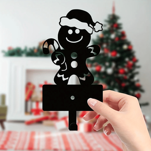 Ganci Portachiavi in Metallo a Forma di Omino di Pan di Zenzero CIFbuy, 2 Pezzi, Decorazione Murale a Tema Natalizio, Novità TikTok per Servizio di Ritiro Temu - Product Image 2