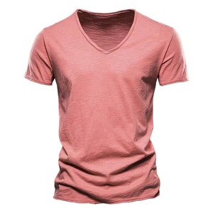 เสื้อยืดคอวีผ้าฝ้าย 100% คุณภาพสูง หรูหรา สำหรับผู้ชายและผู้หญิง พิมพ์ลายซิลค์สกรีน ปรับแต่งได้ สวมใส่สบาย ฤดูร้อน แห้งเร็ว - Product Image 6
