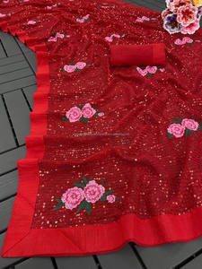 Hunter Green Banarasi Silk Saree Mejor colección Motivo floral Jaal Patrón Material de algodón acentuado con diseño floral - Product Image 4