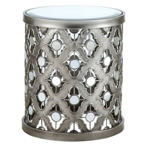 Mesas de centro y auxiliares de diseño único, de aluminio fundido de alta calidad, con acabado plateado brillante y pulido, de aspecto atractivo, para suministro de muebles de lujo. - Product Image 3