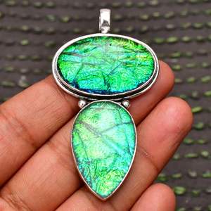 Colgante de Plata de Ley 925 con Ópalo de Fuego Triple, Hecho a Mano, con Piedra Preciosa Natural, Joyería para Mujer, Regalo al por Mayor - Product Image 6