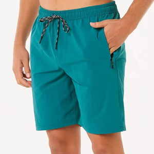 New Fashion Eco-Friendly Breathable Soft Summer Custom Front Logo Canvas Drawstring Mid Fitness <b>Men</b> Swimwear <b>Trunk</b> Shorts Casual - Product Image 6