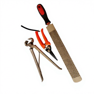 Outil professionnel de soin vétérinaire pour équidés : Cure-crevasses double face en acier inoxydable léger et durable avec poignée souple - Product Image 6
