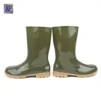 <b>Kids</b> <b>Rain</b> <b>Boots</b> AP <b>BOOTS</b> 2001 Green Waterproof Anti-Slip Cute Durable PVC - Product Image 4