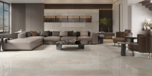 Elegantes azulejos de porcelana de gran formato, azulejos vitrificados para pisos y paredes, para uso en diseños de interiores y exteriores modernos. - Product Image 5