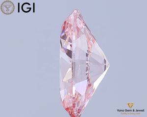 เพชร CVD ขนาด 6.01 กะรัต ความสะอาดระดับ VS1 สีชมพูสดใสแฟนซี พร้อมใบรับรอง IGI ทรงรูปไข่ สำหรับแหวนสั่งทำพิเศษ - Product Image 4