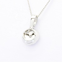 Cadeau d'anniversaire OEM, fiançailles, or plaqué or blanc 18 carats de haute qualité, diamant naturel taille brillant 0,10 ct, classique pour femme