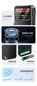 Radio AM/FM Portátil de Plástico con Pantalla LCD, Altavoz Integrado, Carga Tipo-C, Batería Recargable de 500mAh, Apto para Personas Mayores - Product Image 3