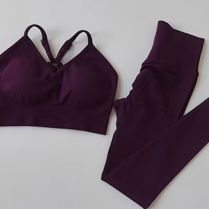 Conjunto Deportivo para Mujer: Sujetador Deportivo Sin Costuras a Prueba de Impactos y Leggings de Cintura Alta con Efecto Levanta Glúteos en un Estilo Único - Product Image 6
