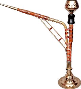 Golden Finish Metal <b>Hookah</b> For Royal Style Home Decoration And Traditional Antique Collection Display Purpose - Product Image 1