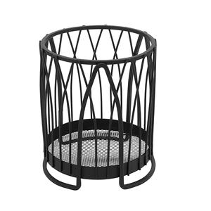 Diversified Twist Round Utensil Holder Matte Black Metal Kitchen Organizer for Spoons Spatulas Cutlery Storage - Product Image 1